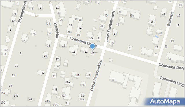 Warszawa, Orłów Piastowskich, 46, mapa Warszawy