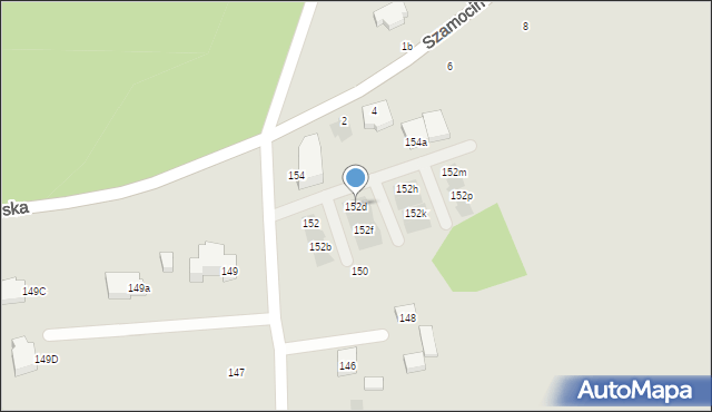 Warszawa, Ornecka, 152d, mapa Warszawy