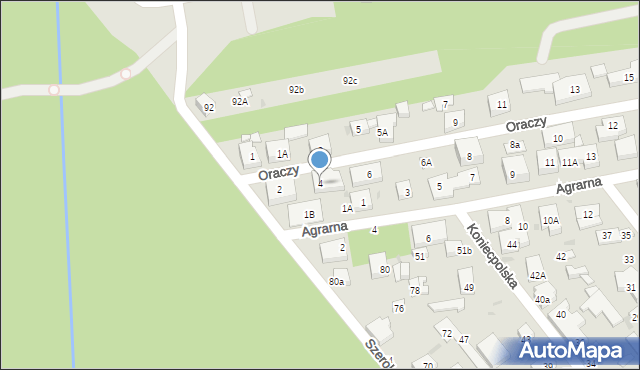 Warszawa, Oraczy, 4, mapa Warszawy