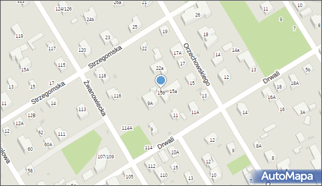 Warszawa, Orzechowskiego Stanisława, 15b, mapa Warszawy