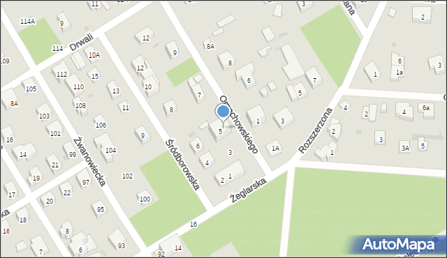 Warszawa, Orzechowskiego Stanisława, 5A, mapa Warszawy