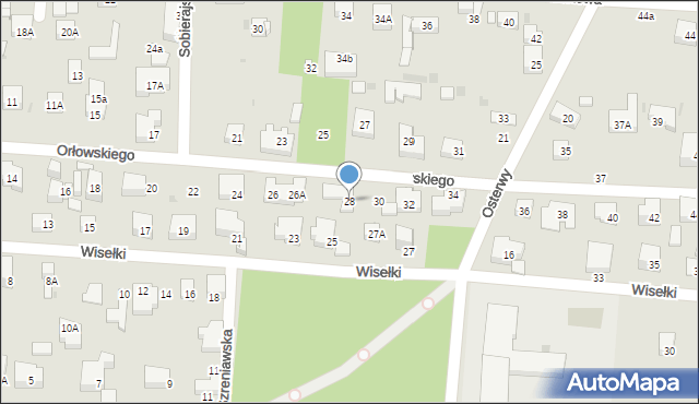 Warszawa, Orłowskiego Aleksandra, 28, mapa Warszawy