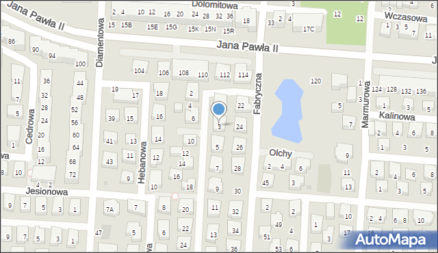 Warszawa, Orzechowa, 3, mapa Warszawy