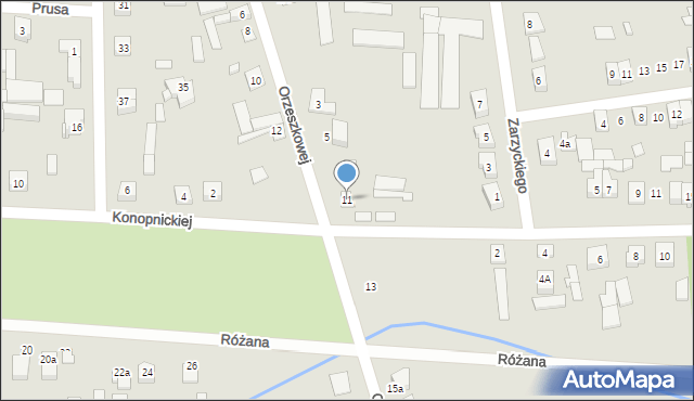 Węgrów, Orzeszkowej Elizy, 11, mapa Węgrów