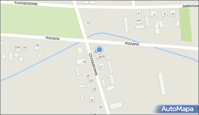 Węgrów, Orzeszkowej Elizy, 15, mapa Węgrów