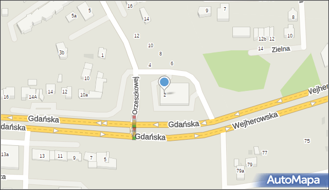 Wejherowo, Orzeszkowej Elizy, 2, mapa Wejherowo