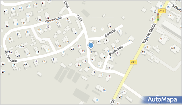 Więcbork, Orla, 8, mapa Więcbork