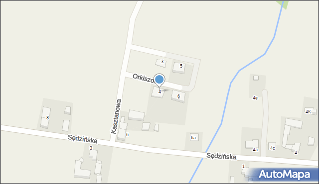 Wierzeja, Orkiszowa, 4, mapa Wierzeja