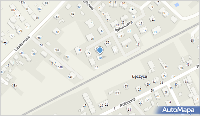 Wiry, Orzechowa, 10, mapa Wiry