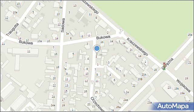 Włocławek, Orzechowa, 5-3, mapa Włocławka