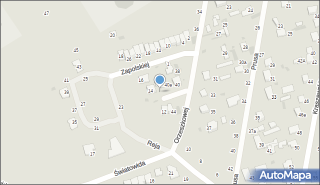 Włodawa, Orzeszkowej Elizy, 42, mapa Włodawa