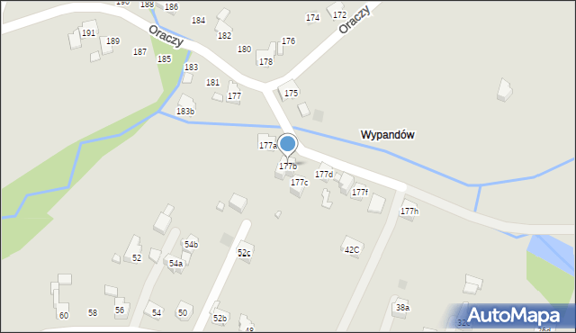 Wodzisław Śląski, Oraczy, 177b, mapa Wodzisławia Śląskiego