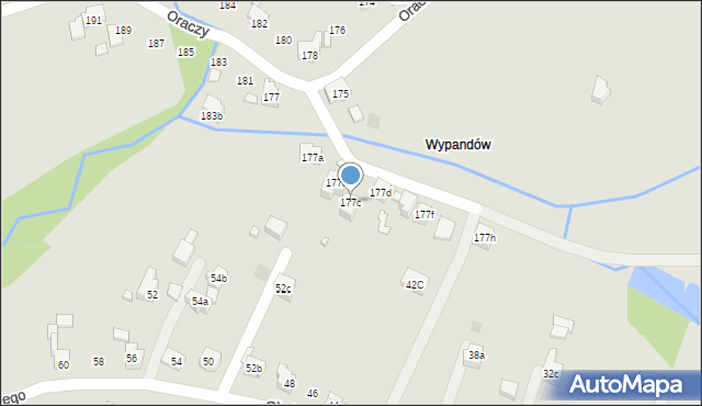Wodzisław Śląski, Oraczy, 177c, mapa Wodzisławia Śląskiego