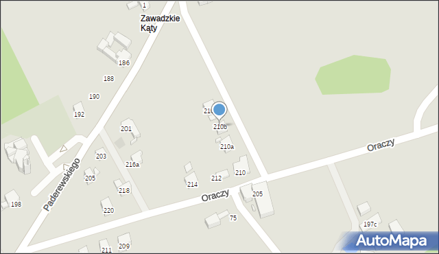 Wodzisław Śląski, Oraczy, 210b, mapa Wodzisławia Śląskiego