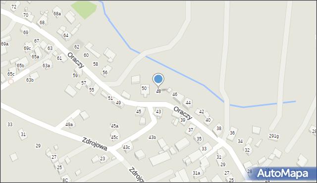 Wodzisław Śląski, Oraczy, 48, mapa Wodzisławia Śląskiego