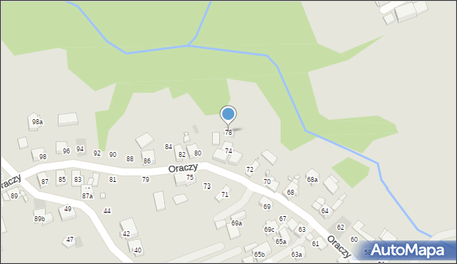Wodzisław Śląski, Oraczy, 78, mapa Wodzisławia Śląskiego