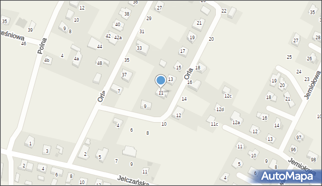 Wojnowice, Orla, 11, mapa Wojnowice