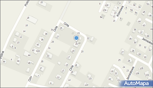 Wojnowice, Orla, 21, mapa Wojnowice