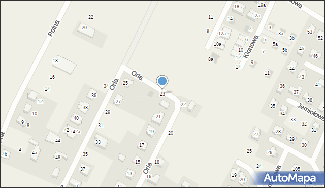 Wojnowice, Orla, 23, mapa Wojnowice