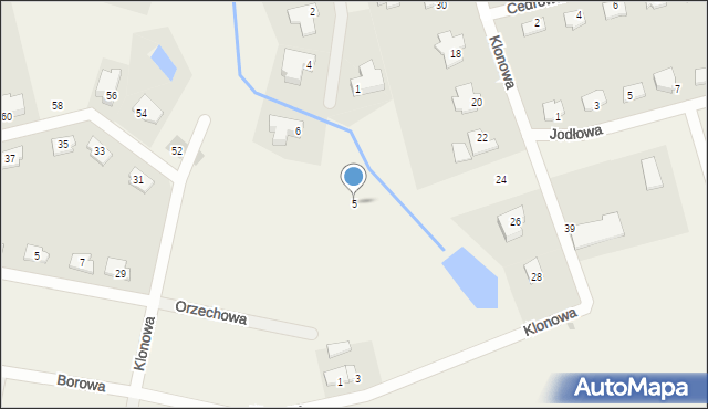 Wójtowo, Orzechowa, 5, mapa Wójtowo