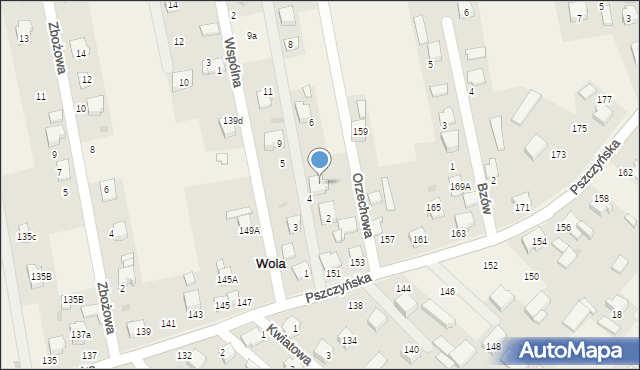 Wola, Orzechowa, 4, mapa Wola
