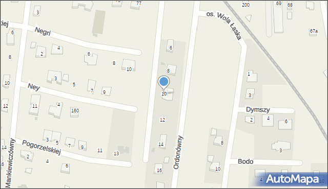 Wola Łaska, Ordonówny Hanki, 10, mapa Wola Łaska