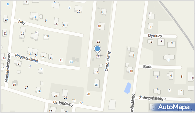 Wola Łaska, Ordonówny Hanki, 14, mapa Wola Łaska