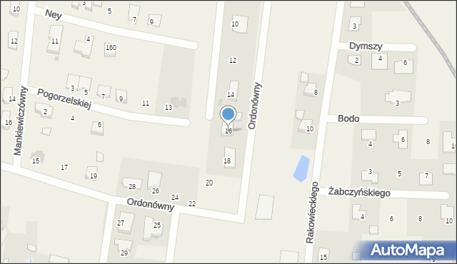 Wola Łaska, Ordonówny Hanki, 16, mapa Wola Łaska