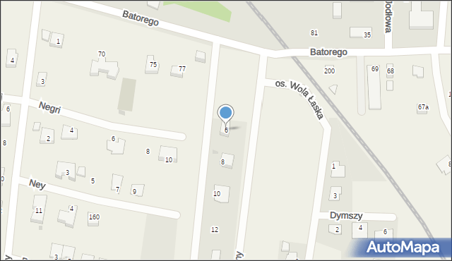 Wola Łaska, Ordonówny Hanki, 6, mapa Wola Łaska