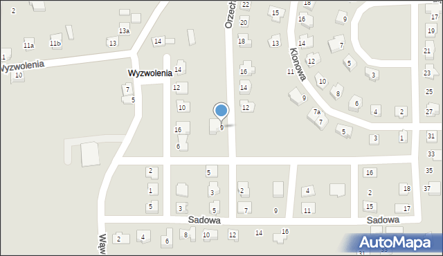 Wolbrom, Orzechowa, 9, mapa Wolbrom