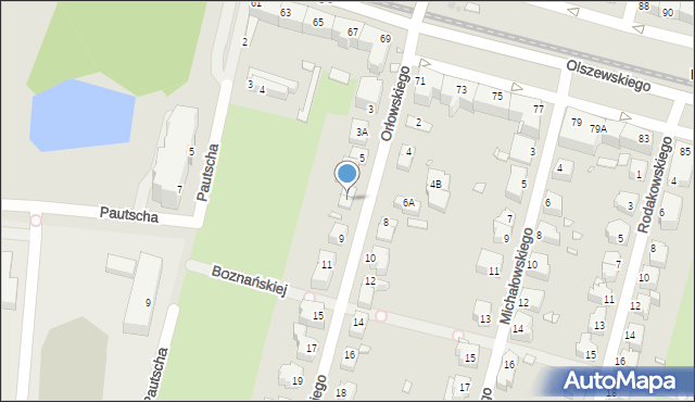 Wrocław, Orłowskiego Aleksandra, 7A, mapa Wrocławia