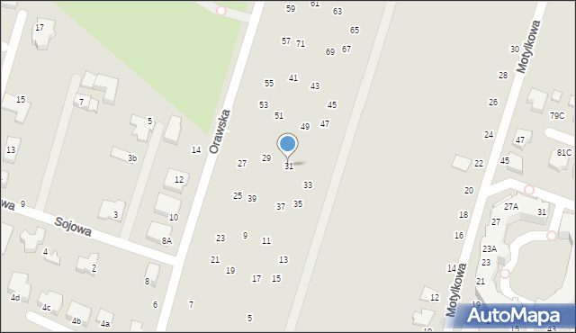 Wrocław, Orawska, 31, mapa Wrocławia