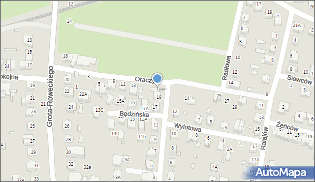 Wrocław, Oraczy, 15, mapa Wrocławia