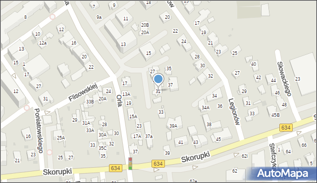 Ząbki, Orla, 31, mapa Ząbki