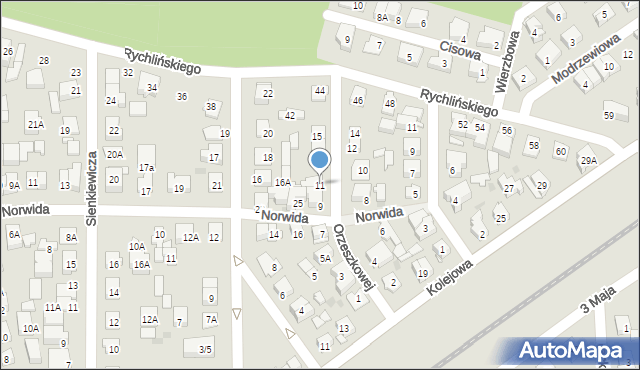 Ząbki, Orzeszkowej Elizy, 11, mapa Ząbki