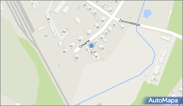 Ząbkowice Śląskie, Orkana Władysława, 33, mapa Ząbkowice Śląskie