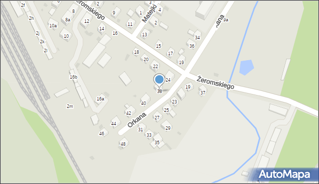 Ząbkowice Śląskie, Orkana Władysława, 38, mapa Ząbkowice Śląskie