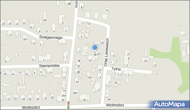 Zabrze, Orląt Lwowskich, 16, mapa Zabrza