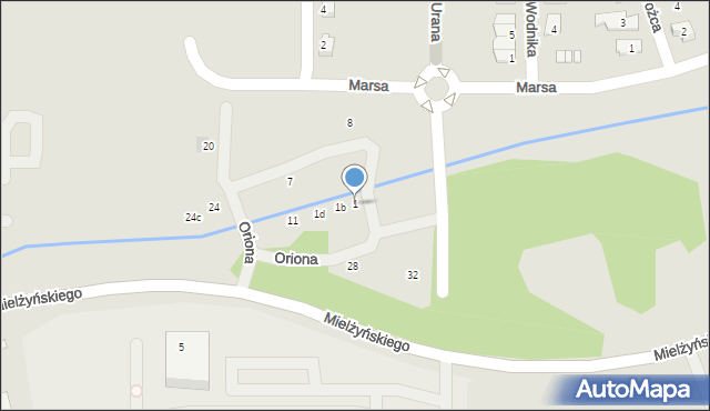 Zabrze, Oriona, 1, mapa Zabrza