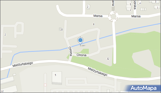 Zabrze, Oriona, 11, mapa Zabrza