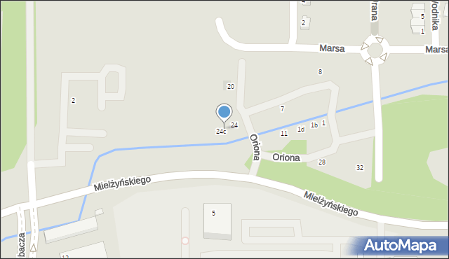Zabrze, Oriona, 24b, mapa Zabrza