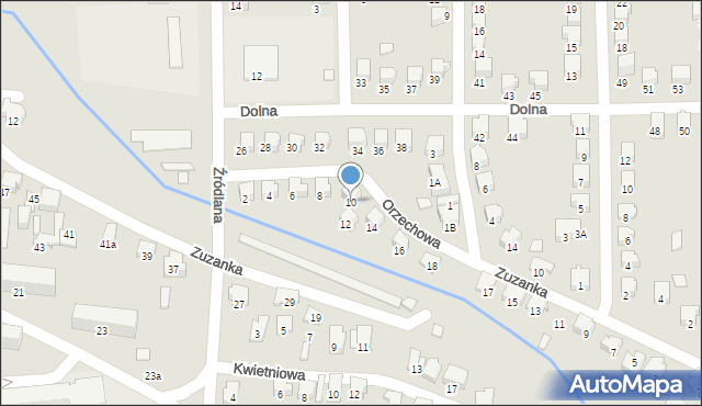 Zawiercie, Orzechowa, 10, mapa Zawiercie