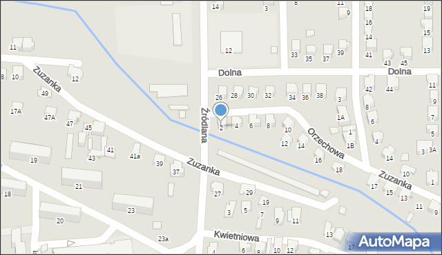 Zawiercie, Orzechowa, 2, mapa Zawiercie