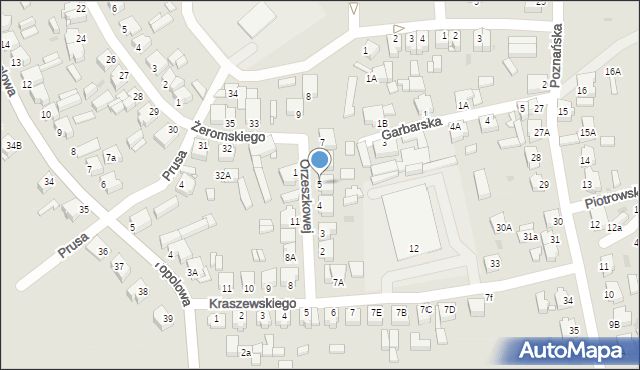 Zbąszyń, Orzeszkowej Elizy, 5, mapa Zbąszyń