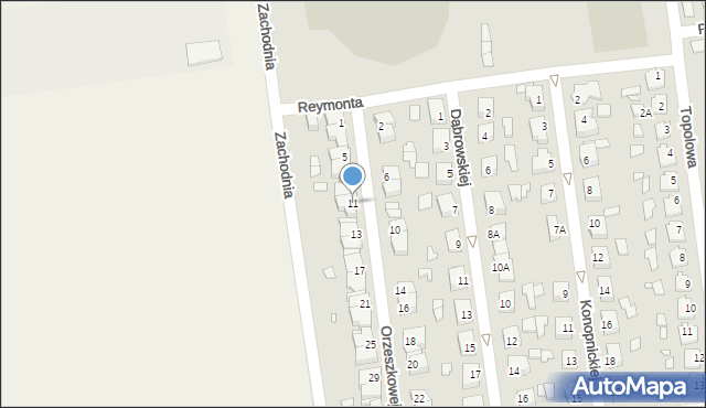 Zbąszynek, Orzeszkowej Elizy, 11, mapa Zbąszynek