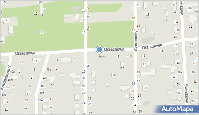 Zduńska Wola, Orzechowa, 5, mapa Zduńska Wola