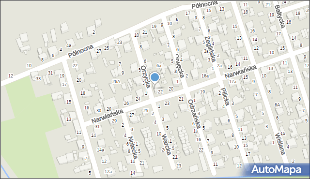 Zduńska Wola, Orzycka, 2, mapa Zduńska Wola