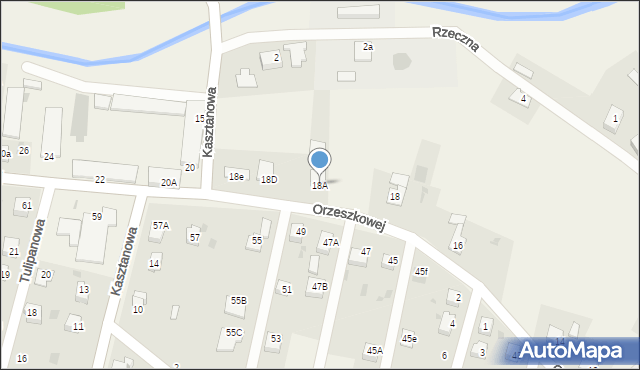Zebrzydowice, Orzeszkowej Elizy, 18A, mapa Zebrzydowice