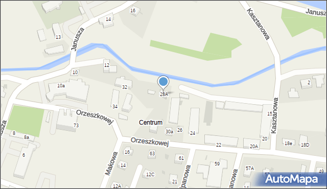 Zebrzydowice, Orzeszkowej Elizy, 28A, mapa Zebrzydowice