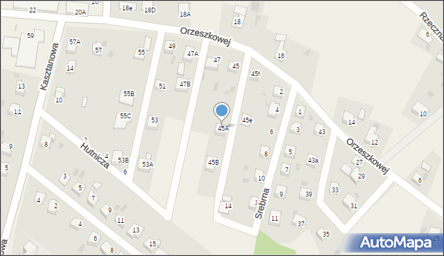 Zebrzydowice, Orzeszkowej Elizy, 45A, mapa Zebrzydowice